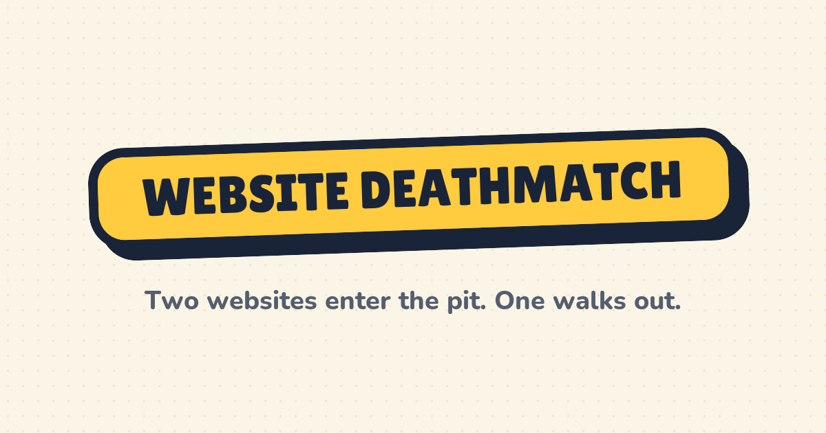 The Website Deathmatch preview card